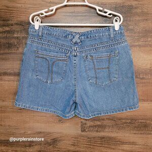 Vtg Tommy Hilfiger Denim Shorts Size 10 High Rise Medium Wash Cotton Denim Y2K